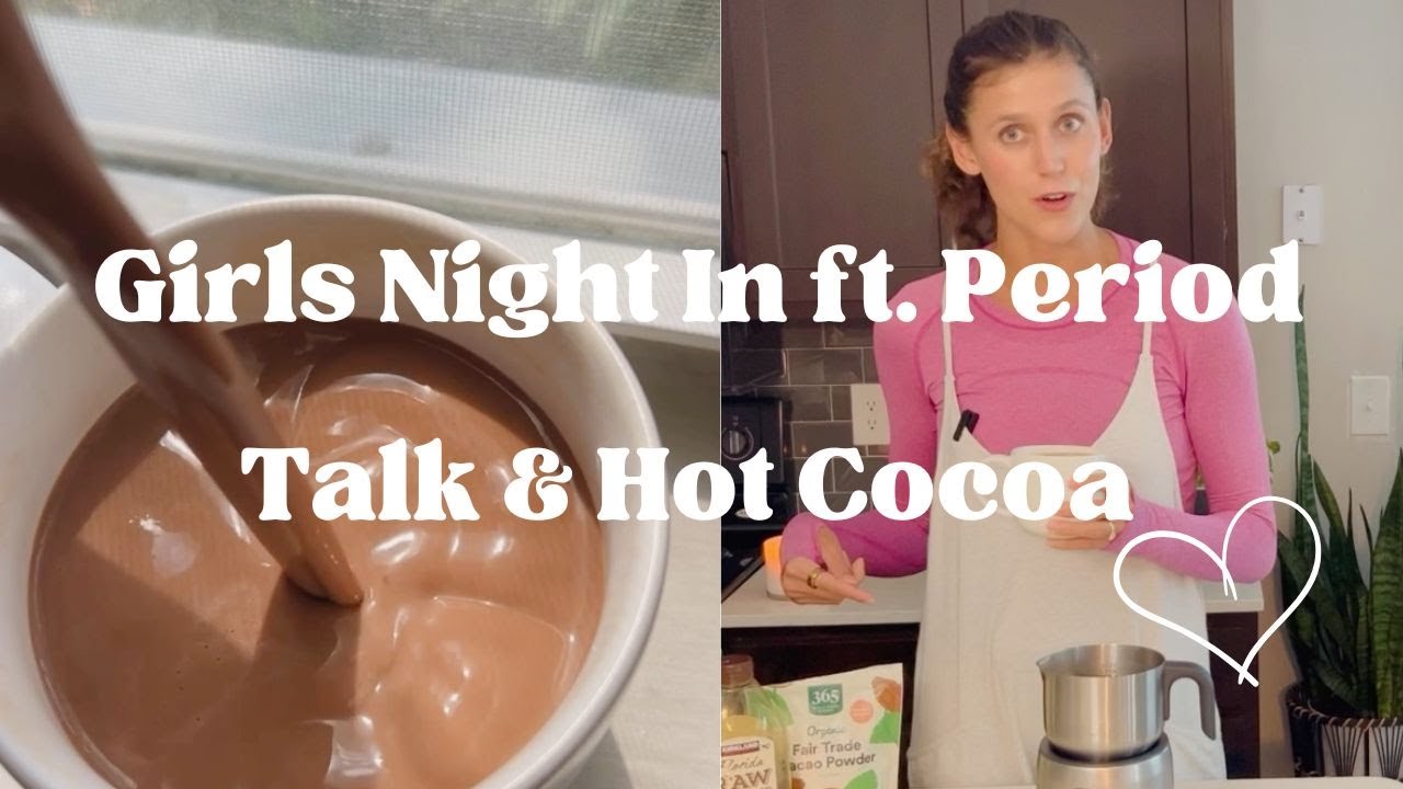 Homemade Healthy Hot Cocoa recipe for your period!! Real talk about 4 ways to improve period cramps