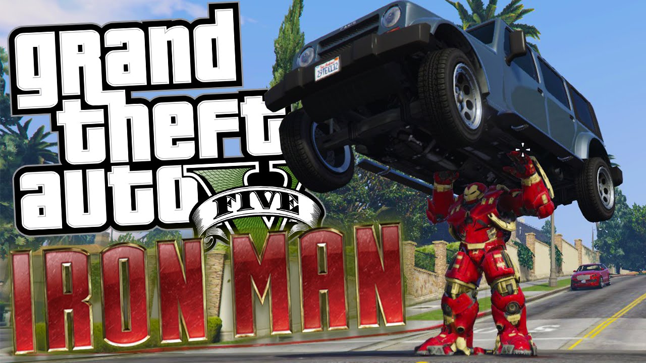 Моды GTA 5 для ПК — Мод Железного человека! — Мини-костюм Железного человека Халкбастера