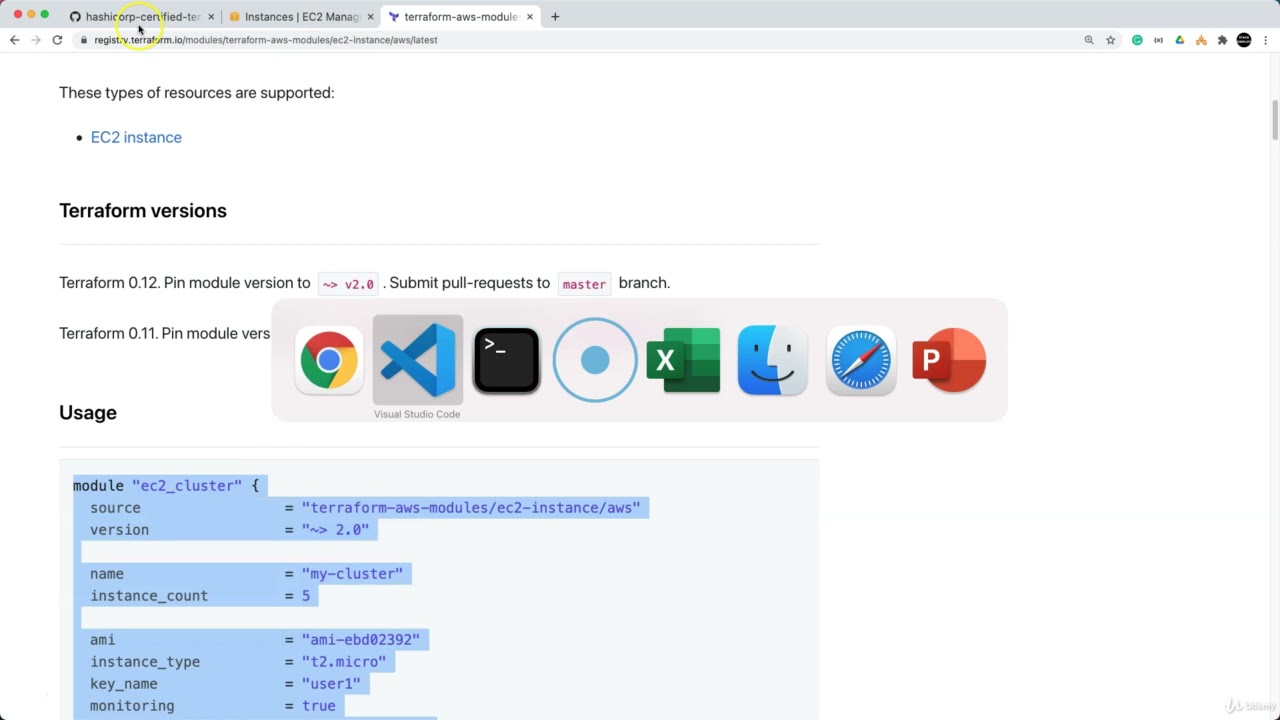 94. Defining Child Modules   Create EC2 Instances using Terraform Modules