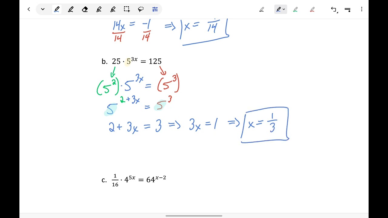 Solving Exponential Equations Using Like Bases