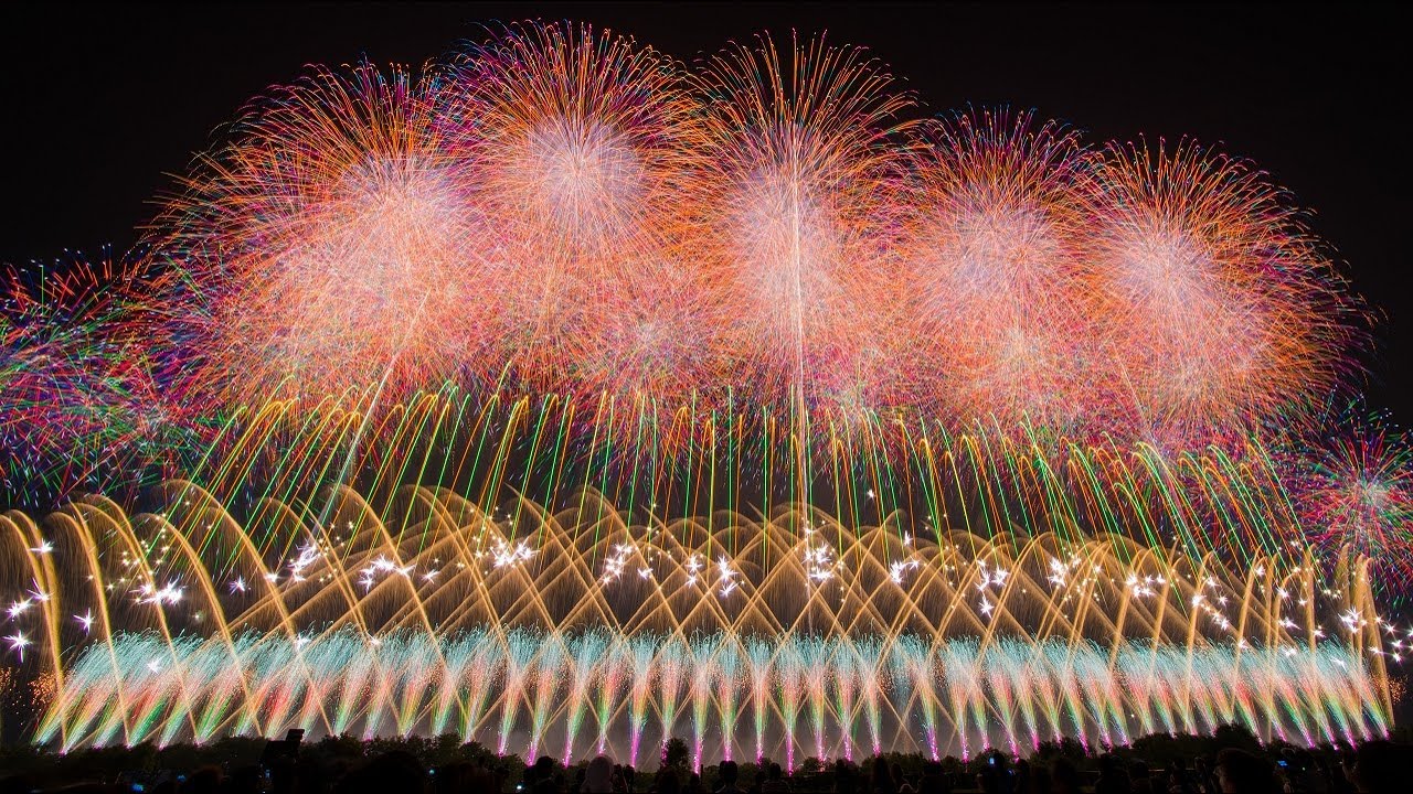【新型コロナ退散祈願】2019 赤川花火大会 エンディング「ephemeral bloom」♪ 伊那火工堀内煙火店