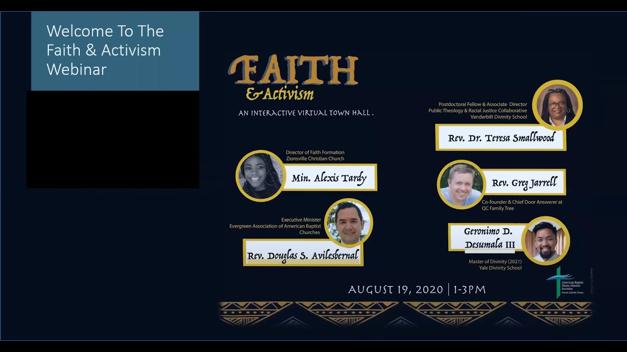 Faith & Activism: Virtual Interactive Town Hall