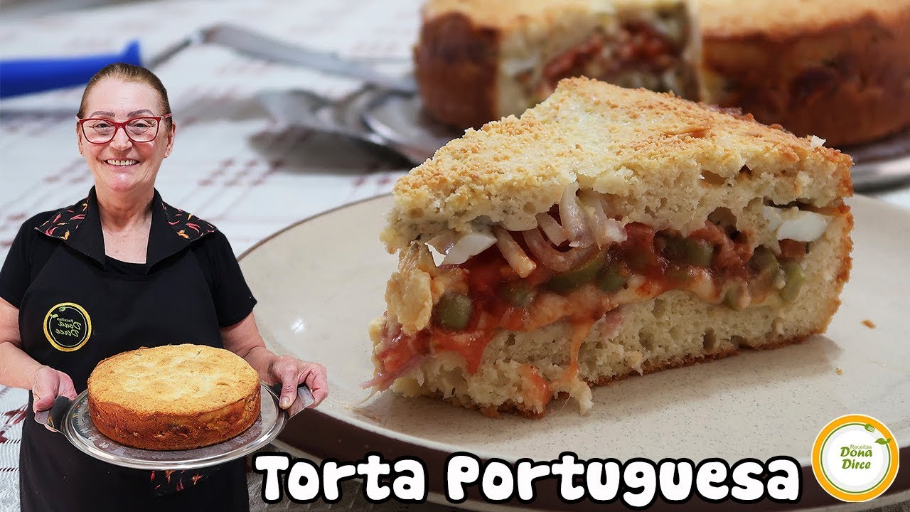 Veja como a DONA DIRCE faz uma TORTA SALGADA PORTUGUESA | Torta Portuguesa com Legumes #438