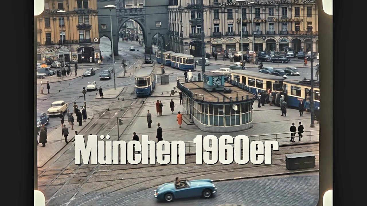 München 1960s - Munich - Stachus - Karlsplatz - traffic