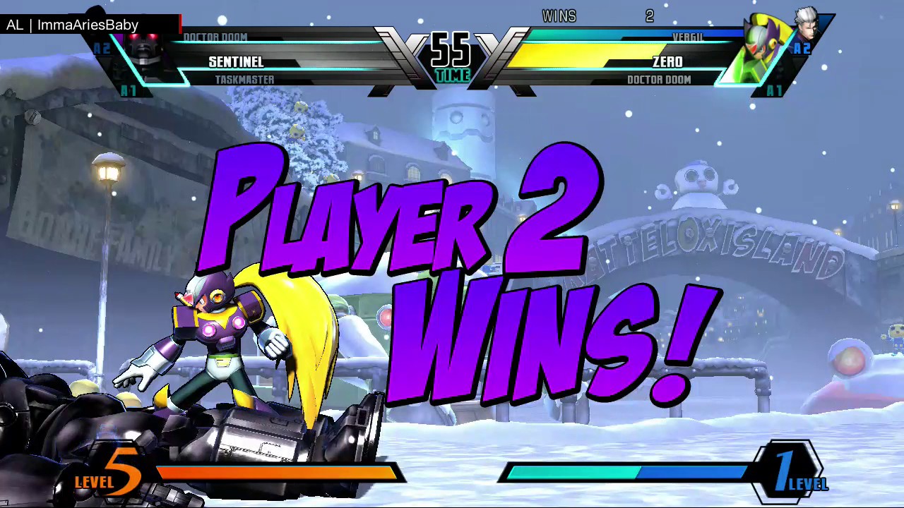 UMVC3 Christmas Combat FT5 ImmaAriesBaby vs TooMuchDamage