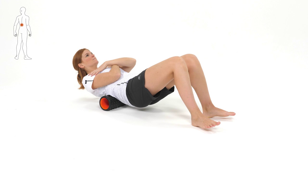 Rouleau de massage / foam roller 500 hard : auto massage du dos // Aptonia Decathlon