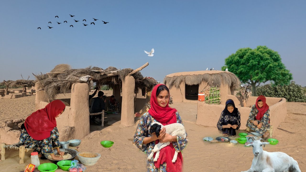 Strong Woman Desert Village Life Pakistan | Traditional Village Food | Ancient Desert Culture |