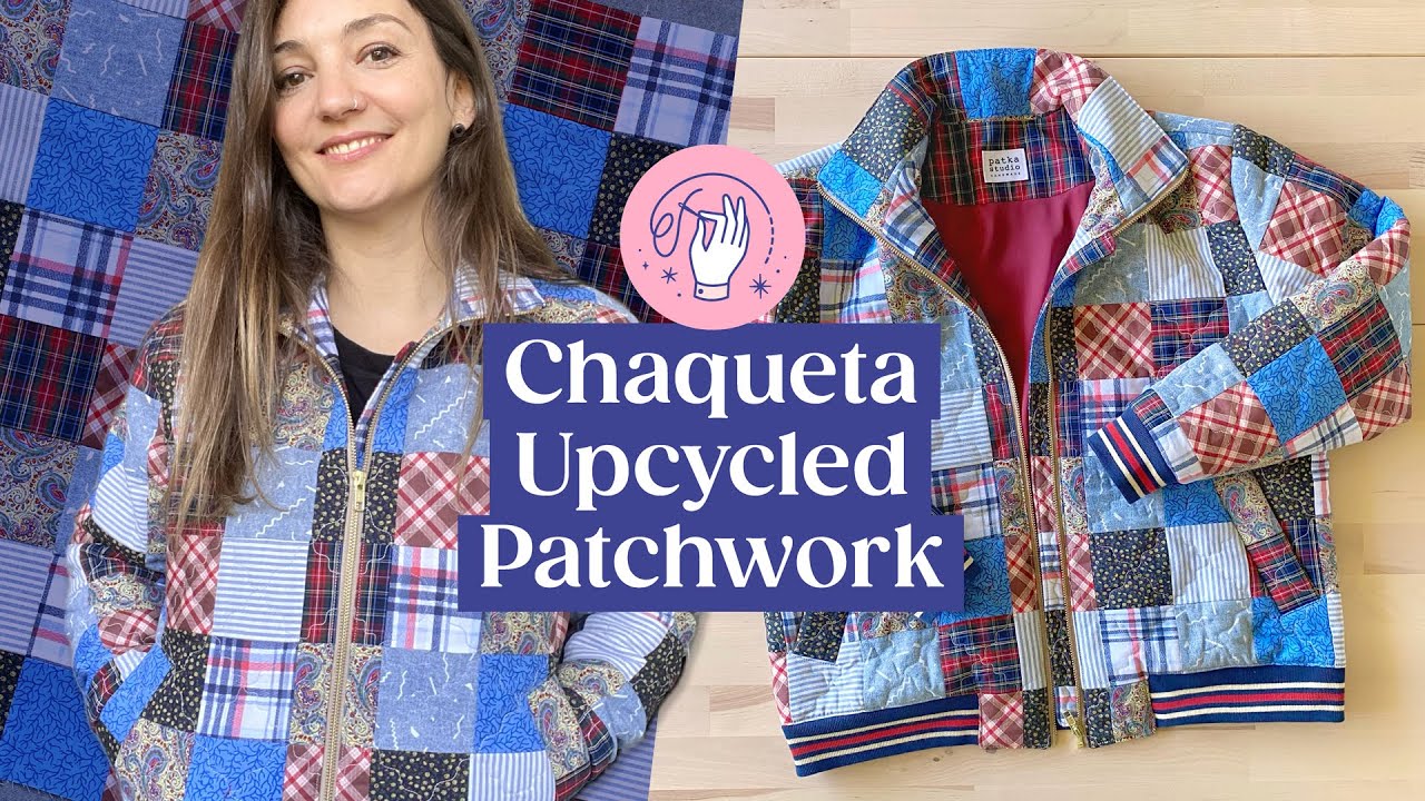 ¡Terminé de coser mi nueva Chaqueta de Patchwork con Camisas Recicladas!