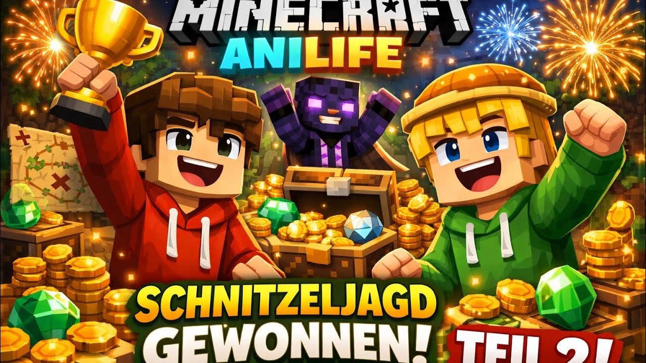 Wir haben @bygalaxyking Schnitzeljagd gewonnen?!🥳 Minecraft Anilife #22