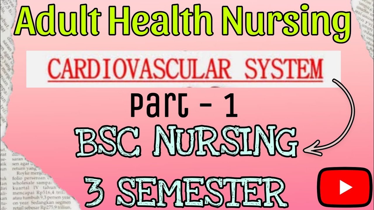 Cardiovascular System | Part - 1 | AHN | BSC NURSING 3 SEMESTER