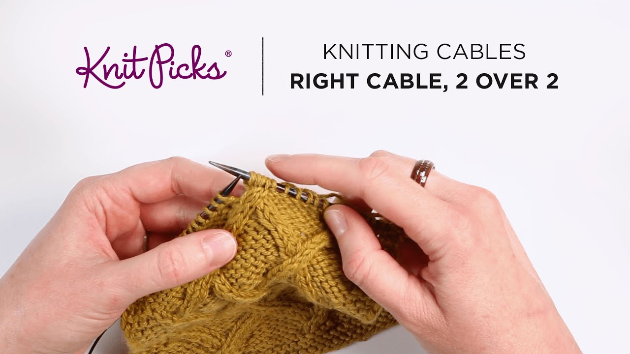How to Knit Cables, Right Cable 2 over 2 - Tutorial