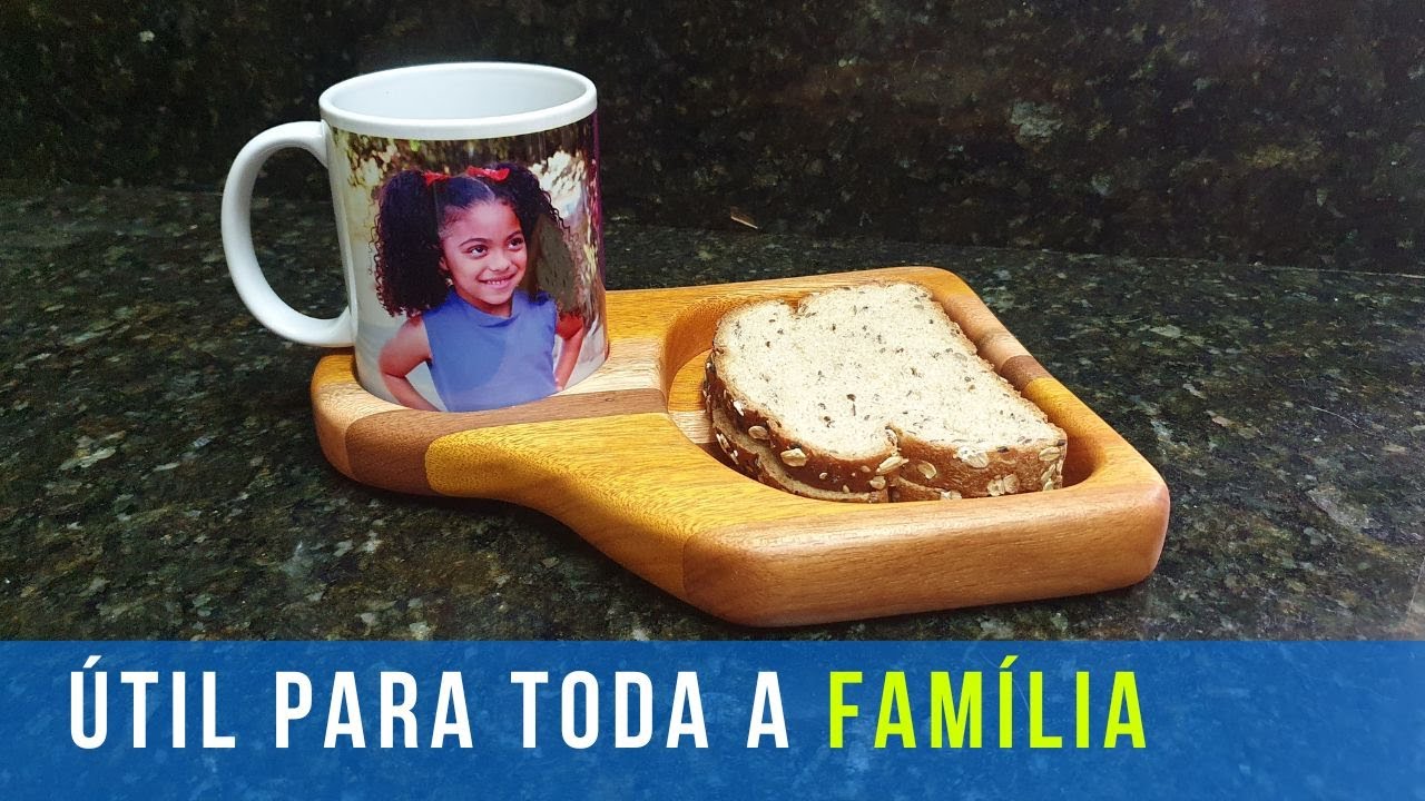 Pratinho de madeira para lanches - Estilo Petisqueira
