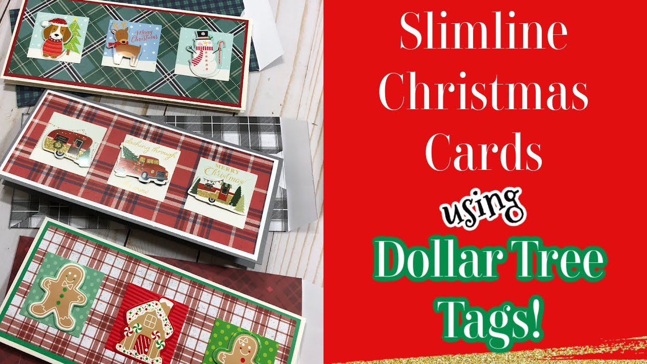 🎄Slimline Christmas Cards using Dollar Tree Tags!🎄 Plus Envelopes✨Christmas Craft Fair Series 2020