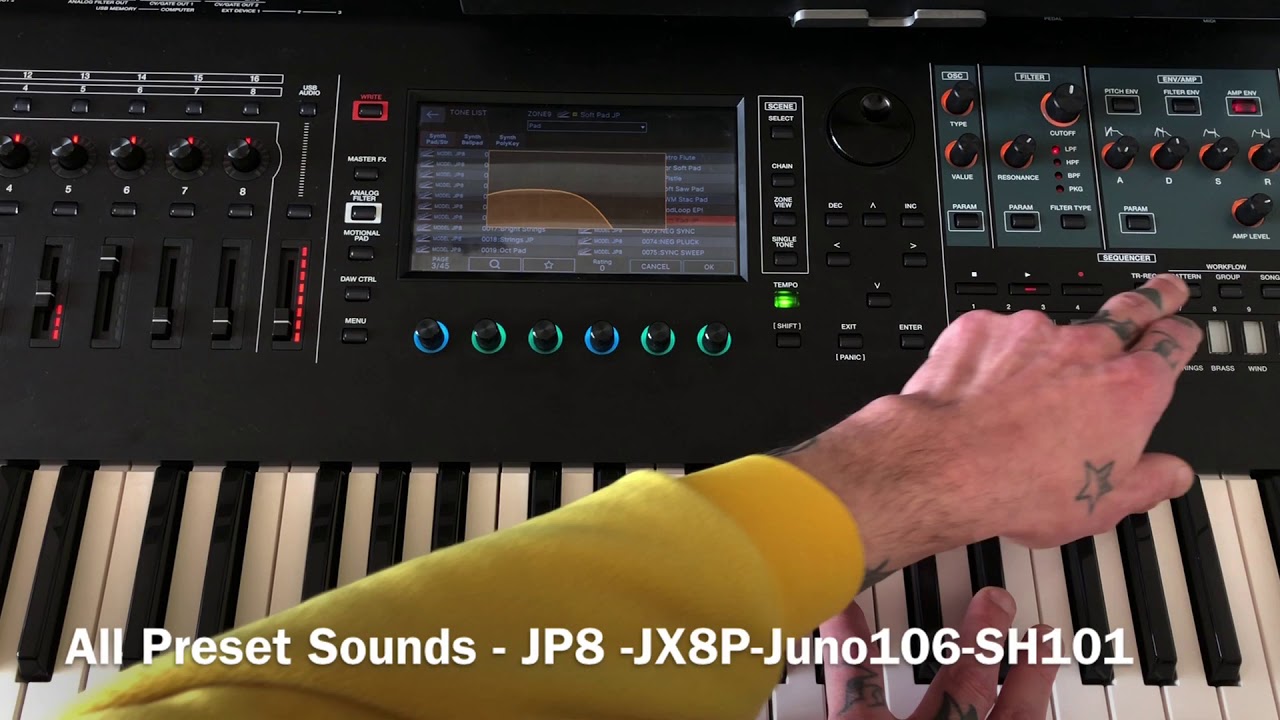 Roland Fantom Synth Model Expansion 2021 Show of Presets
