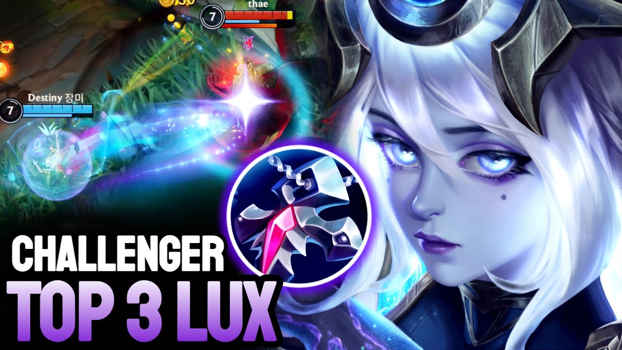 WILD RIFT LUX - TOP 3 LUX GAMEPLAY - CHALLENGER RANKED