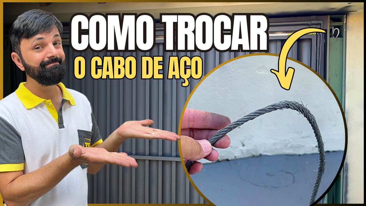 COMO TROCAR O CABO DE AÇO DO PORTÃO BASCULANTE?