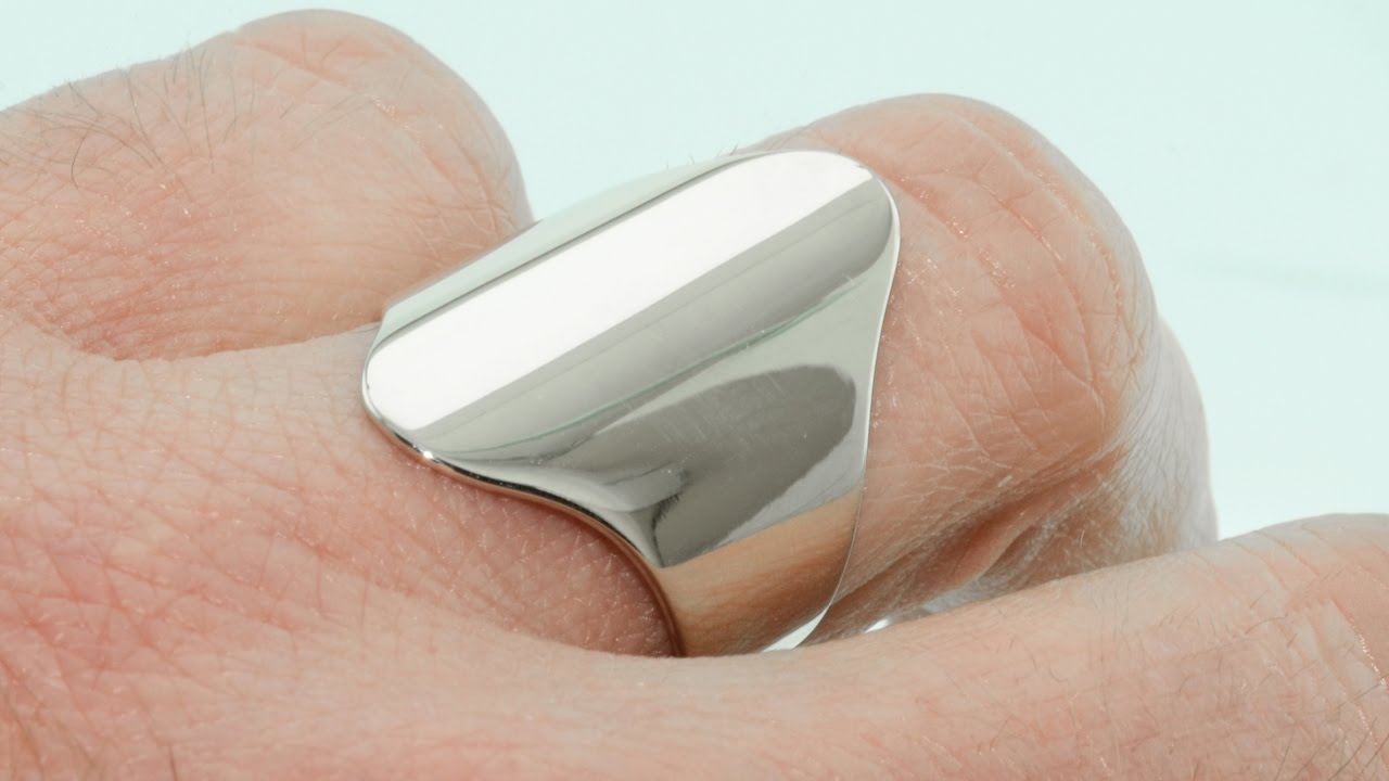 Handmade white gold ring 18KT