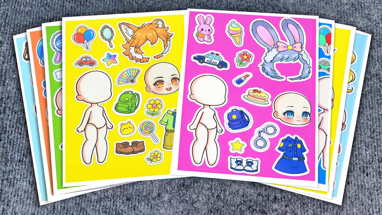 [PaperDIY] Zootopia 2 X Gacha Decorate Sticker Book: Judy, Nick & Friends #3 | Paper DIY ASMR