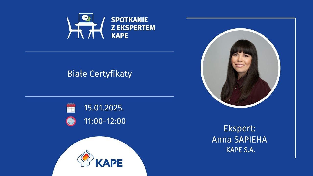 Spotkanie z ekspertem KAPE - Białe Certyfikaty