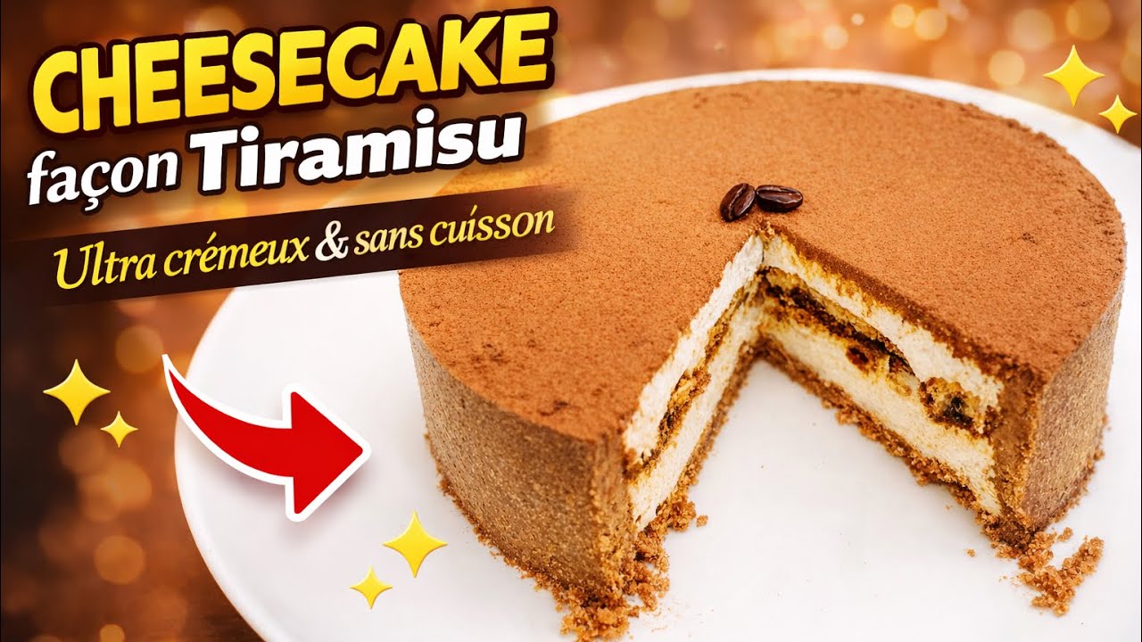 🍰 Cheesecake façon Tiramisu – Ultra crémeux & sans cuisson