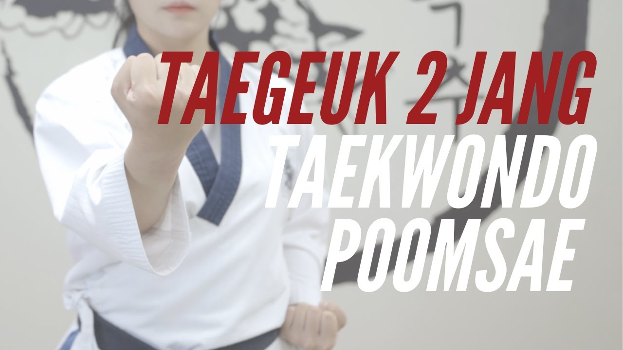 Taekwondo Poomsae: Taegeuk 2 Jang (Step by Step, Follow Along, Front, Rear View)