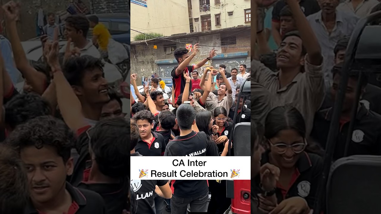 CA Inter Result Celebration 🎉 #Shorts #PWVictoryParade #CAWallah