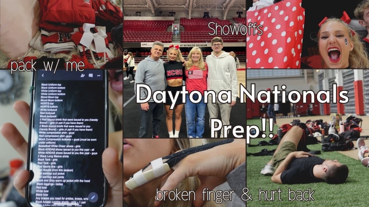 NCA DAYTONA PREP || I broke my finger || My boyfriend hurt his back || Last practice