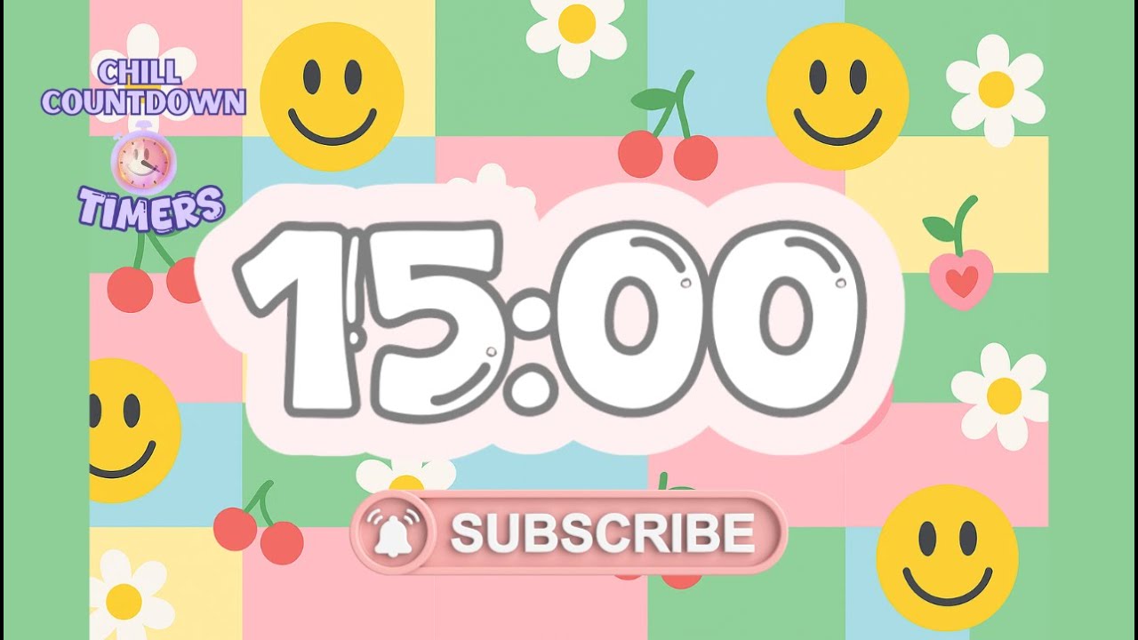 15 Minute Classroom Chill CountdownTimer | Groovy Retro Countdown