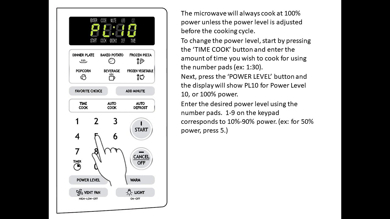 How To Set the Power Level for Magic Chef Over-the-Range Microwaves