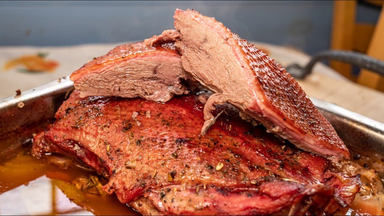 Super zarte Gänsebrust vom Activa Pelletsmoker.