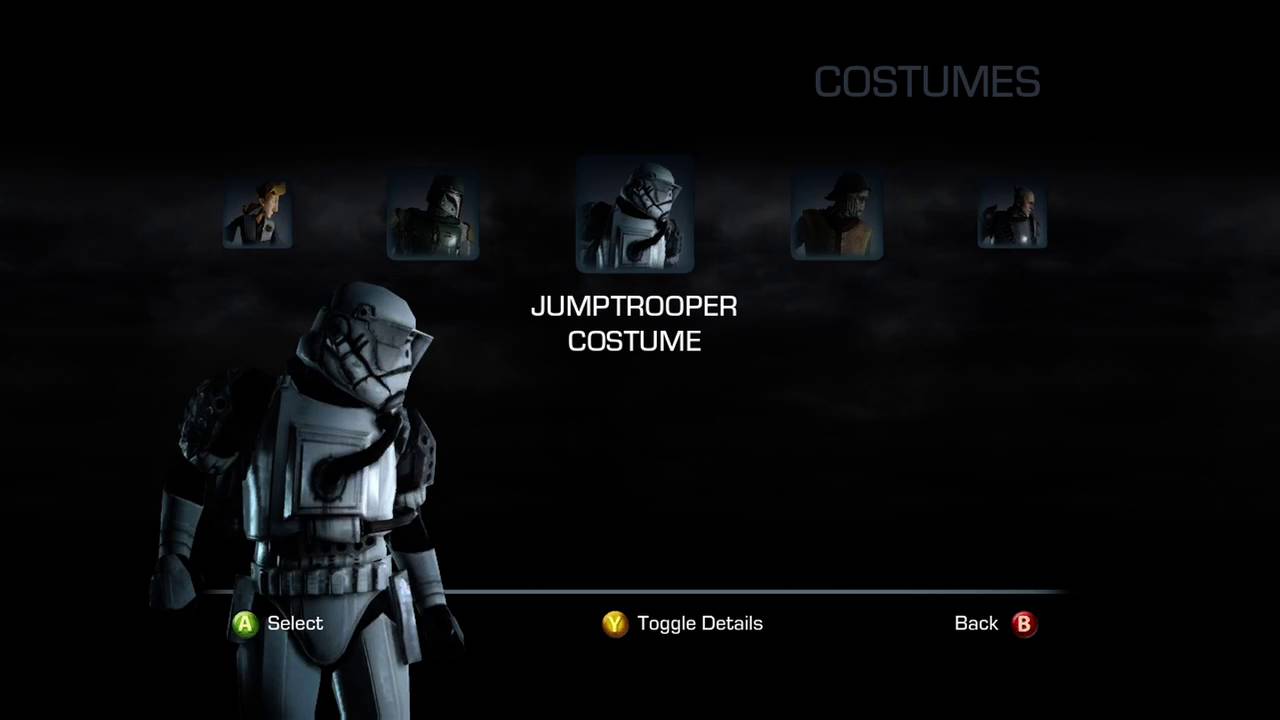 Star Wars: The Force Unleashed II all costumes