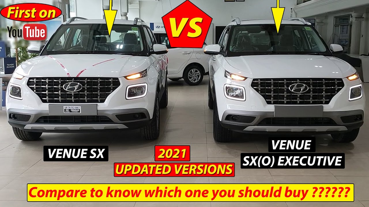 Compare Hyundai Venue SX vs SX(O) Executive 2021 Updated Versions ! Which one you should buy ??? 👍👍