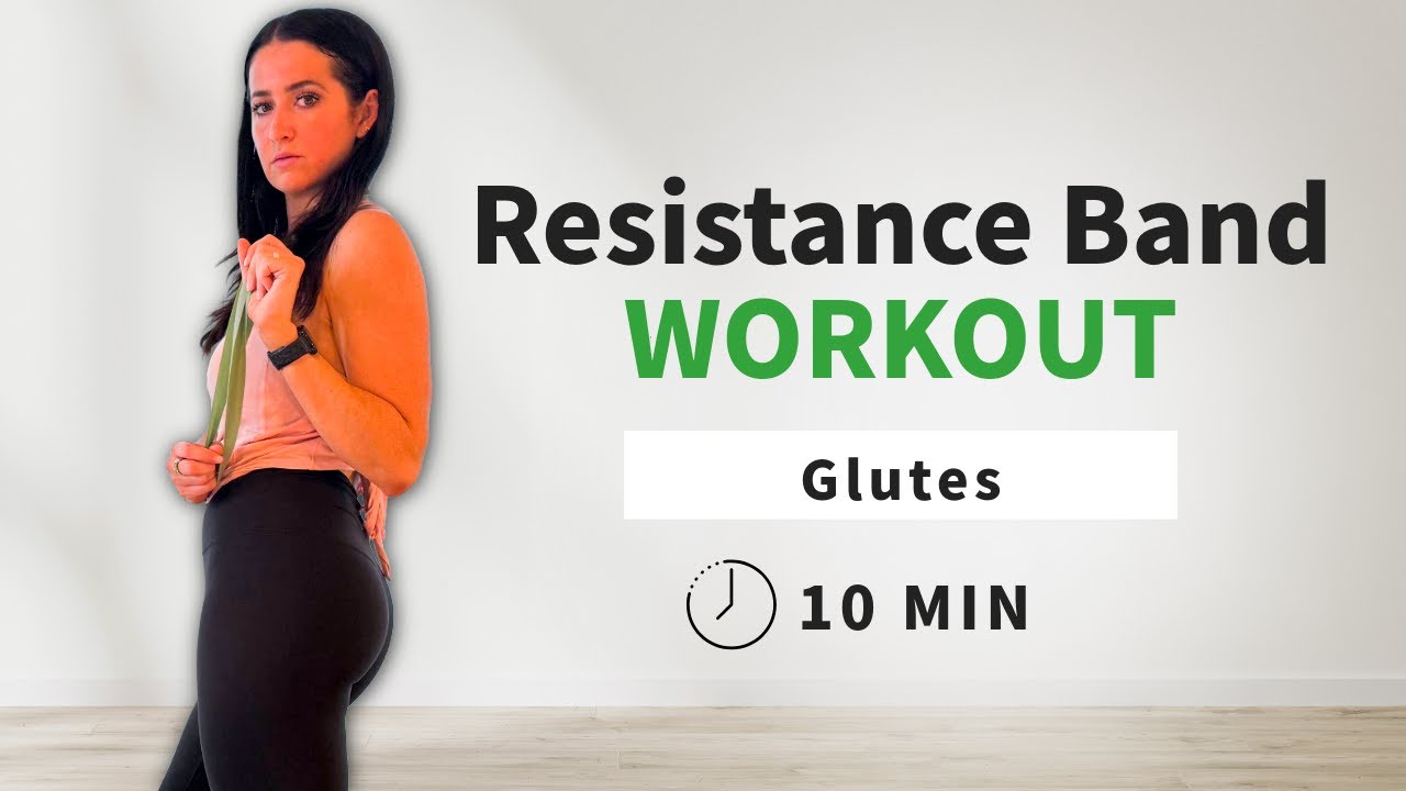 10 Minute Standing Glute Workout | Resistance Band Glute Activation (No Jumping) Quick Booty Warm Up