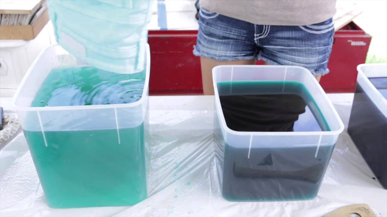DIY Dip Dye Denim Shorts (Indigo/Aqua)