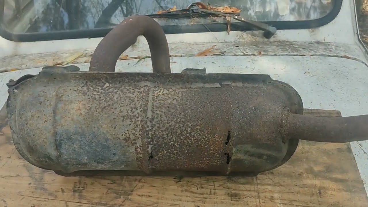 Reparación de silenciador del caño de escape fiat 600