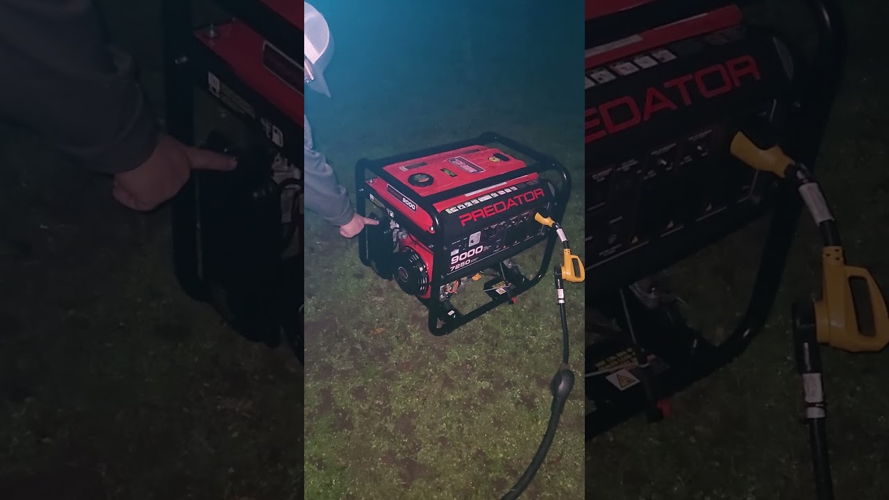 Predator 9000 Generator Startup.