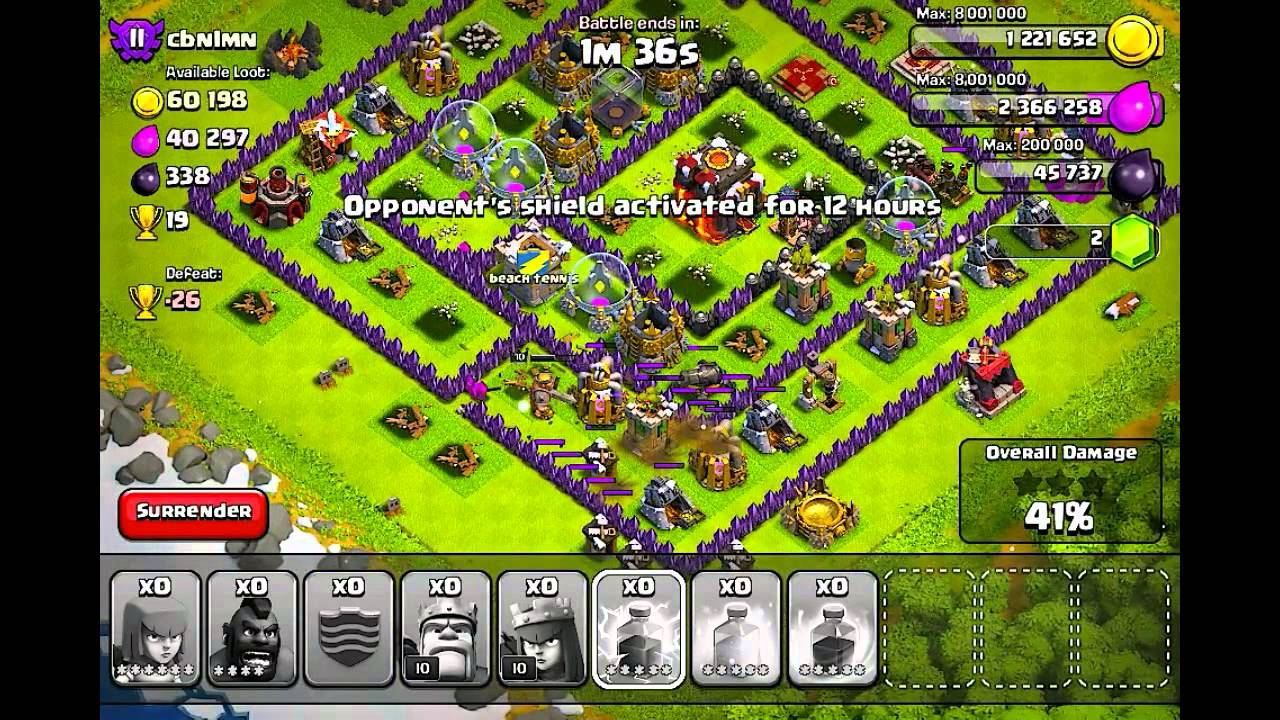Clash Of Clans Go Wipe, 42 Hog Attack, and More! Crystal 1 gameplay