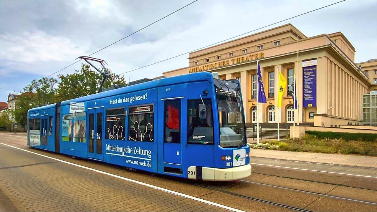 Трамваи в Дессау-Росслау, Германия 🇩🇪 | 2023