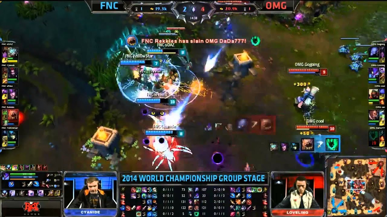 Fnatic OMG earlygame teamfight - FNC vs OMG (S4 Worlds)