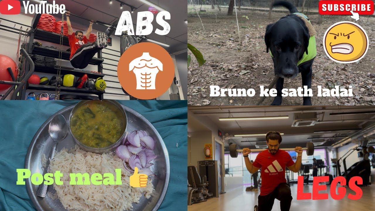 Running in Rain & Bruno ke sath ladai ho gay aaj.😠 #running #gymworkout #vlogging #legday #youtube 