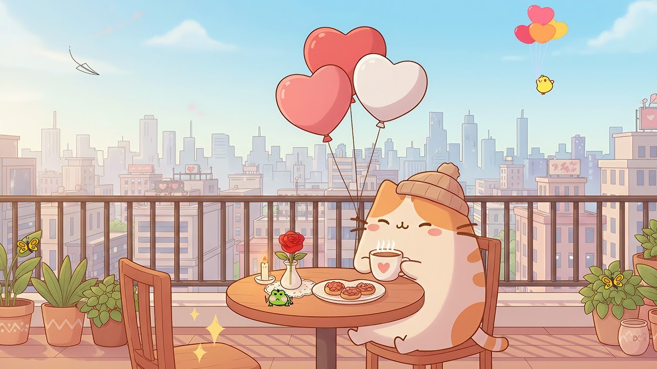 Mochi’s Valentine Morning 💝 Chill Lofi Beats for Study, Work & Relax