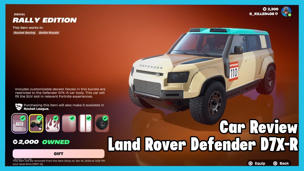 New Fortnite Land Rover Defender D7X-R In-Depth Review
