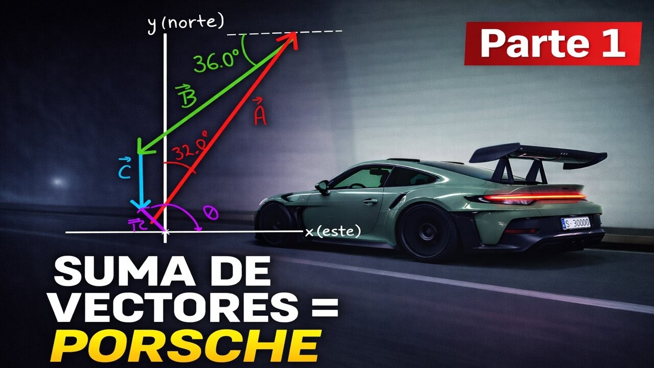 Ejemplo resuelto: Cómo ganar un Porsche con la suma de vectores (Parte 1)