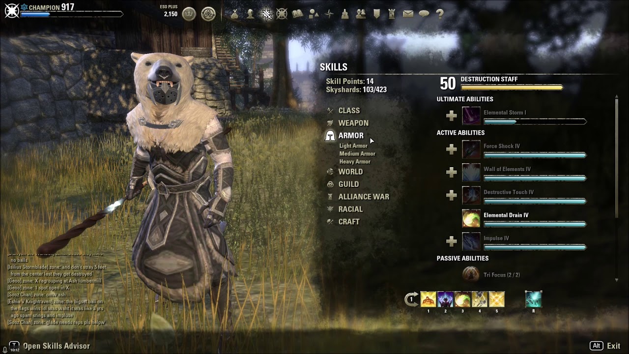 ESO Wolfhunter Magicka Templar PvP Build