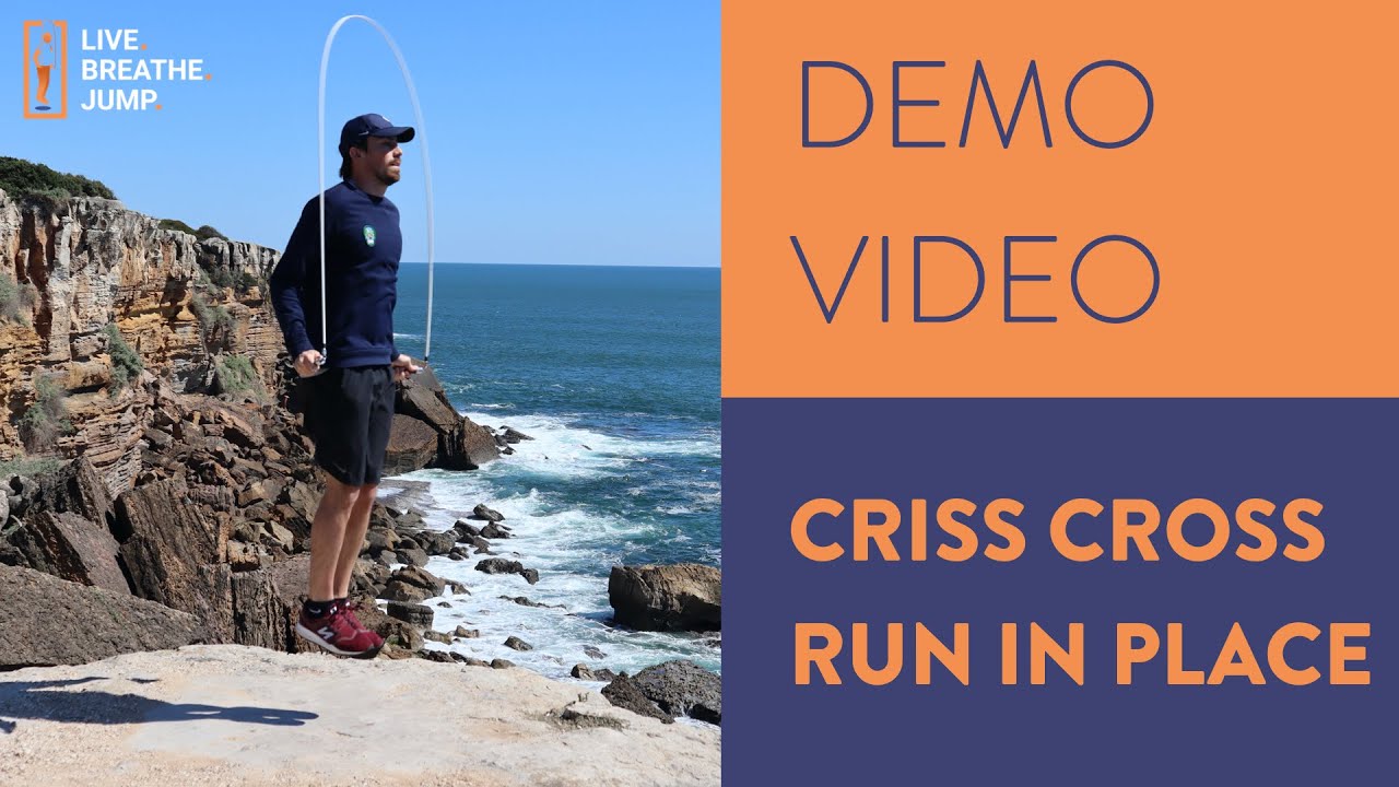 Learn to do the Criss Cross Run in Place - Jump Rope Demo
