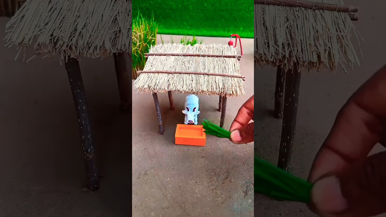 How to make cow shed for school project । wood work