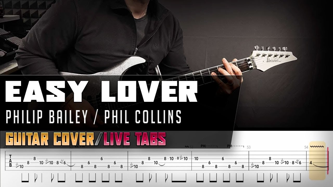 Easy Lover | Collins/Bailey | guitar cover with solo + live tabs