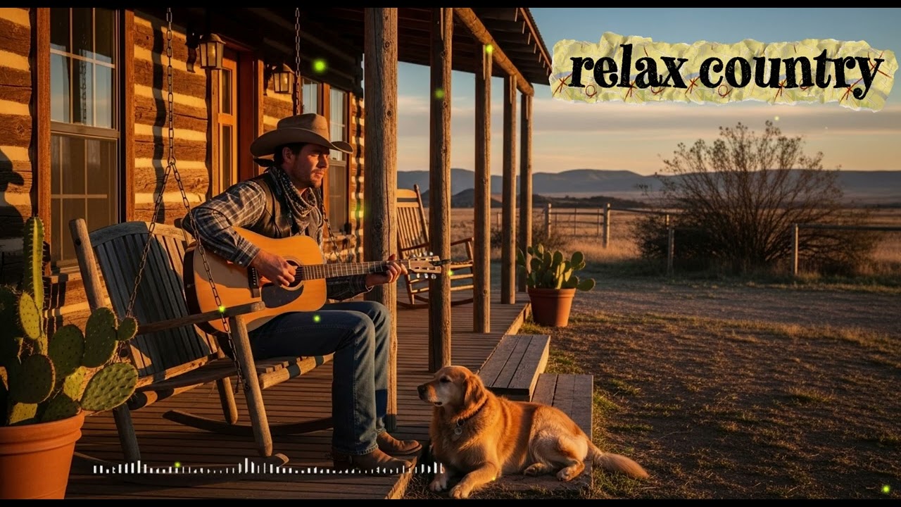 Cozy Cabin Ambiance 035| Warm & Gentle Country Music for a Peaceful Evening by the Fire