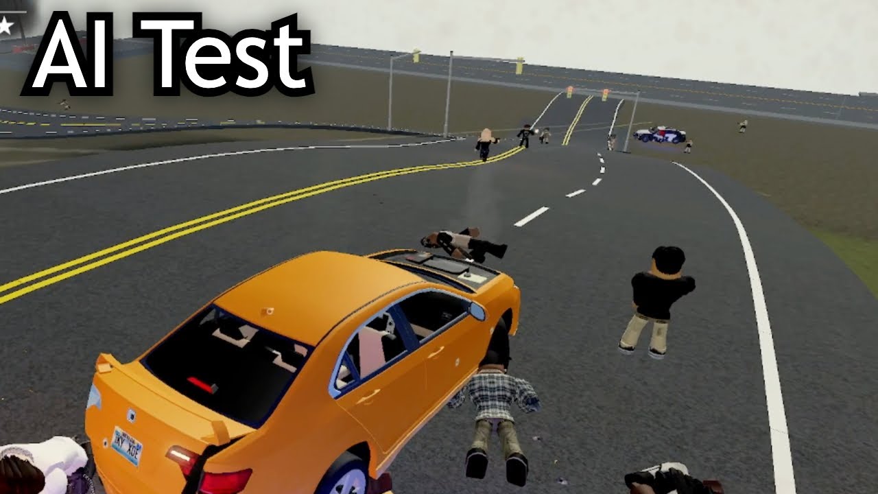 Escaping the Police in AI Test (Roblox)