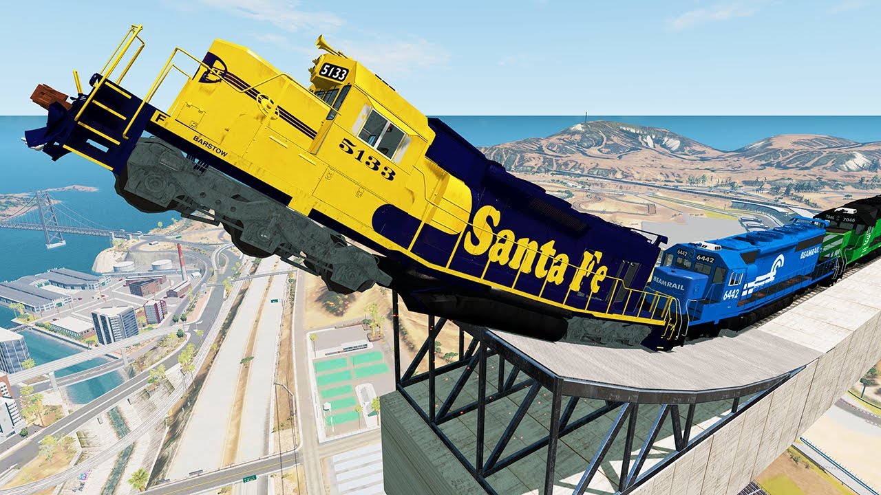 High Speed Train Jump Crashes | BeamNG Drive - DancingCars